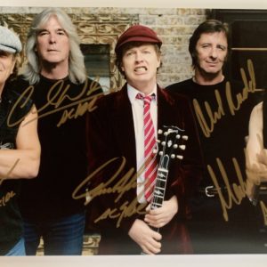 ACDC band signed autographed 8×12 photo photograph Malcolm Young Angus Young Prime Autographs - Top Celebrity Signatures Celebrity Signatures