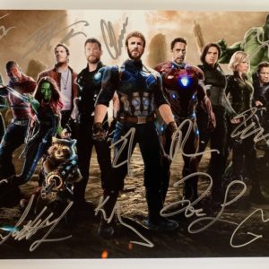 The Avengers Infinity War cast signed autographed Downey Jr. Prime Autographs - Top Celebrity Signatures Celebrity Signatures