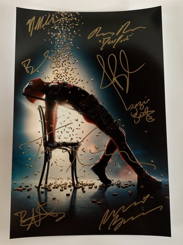 DEADPOOL 2 cast signed autographed 8×12 photo Ryan Reynolds Prime Autographs - Top Celebrity Signatures Celebrity Signatures