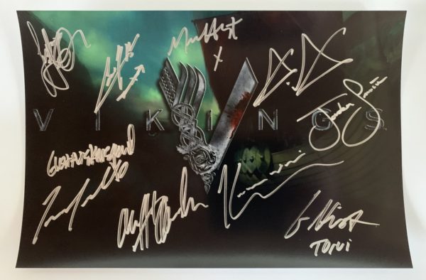 VIKINGS cast signed autographed 8×12 photo Travis Fimmel Prime Autographs - Top Celebrity Signatures Celebrity Signatures