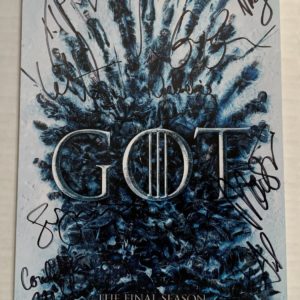 Game of Thrones Season 8 cast signed 8×12 photo Harington Prime Autographs - Top Celebrity Signatures Celebrity Signatures