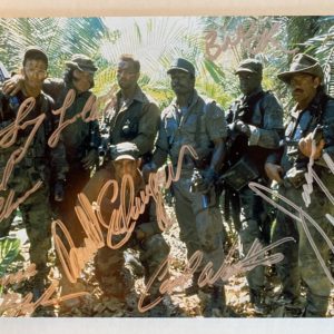 Predator cast signed autographed 8×12 photo Schwarzenegger Prime Autographs - Top Celebrity Signatures Celebrity Signatures