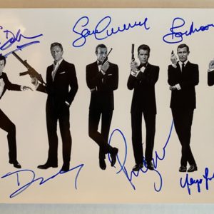 James Bond 007 cast signed autographed 8×12 photo Connery Prime Autographs - Top Celebrity Signatures Celebrity Signatures