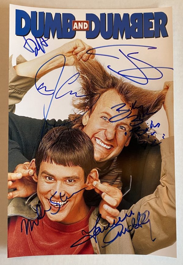 Dumb and Dumber cast signed autographed 8×12 photo Carrey Prime Autographs - Top Celebrity Signatures Celebrity Signatures