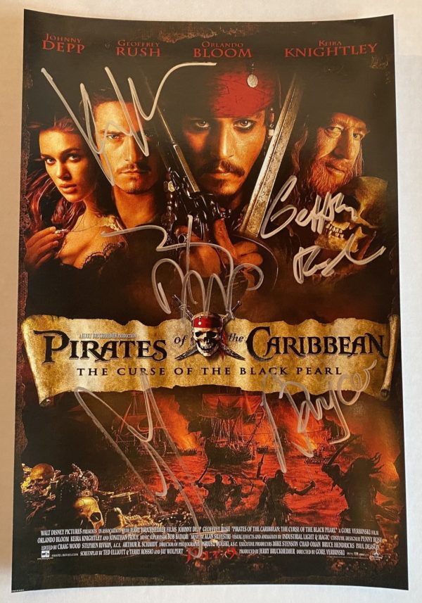 Pirates of the Caribbean cast signed autographed photo Depp Prime Autographs - Top Celebrity Signatures Celebrity Signatures