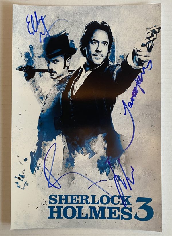 Sherlock Holmes 3 cast signed autographed photo Downey Jr. Prime Autographs - Top Celebrity Signatures Celebrity Signatures