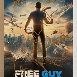 Free Guy cast signed autographed 8×12 photo Ryan Reynolds Prime Autographs - Top Celebrity Signatures Celebrity Signatures