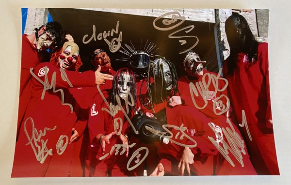 Slipknot band signed autographed 8×12 photo photograph Paul Gray Corey Taylor Joey Jordison Prime Autographs - Top Celebrity Signatures Celebrity Signatures