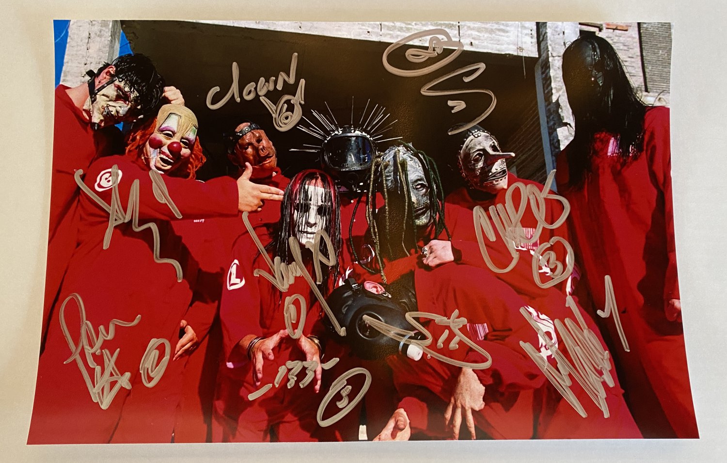 Slipknot band signed autographed 8×12 photo photograph Paul Gray Corey 