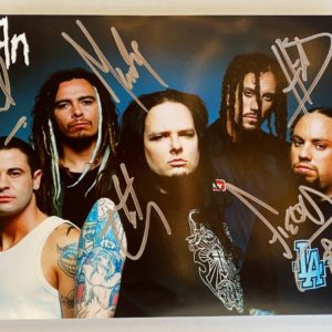 KORN band signed autographed 8×12 photo photograph Jonathan Davis autographs Prime Autographs - Top Celebrity Signatures Celebrity Signatures