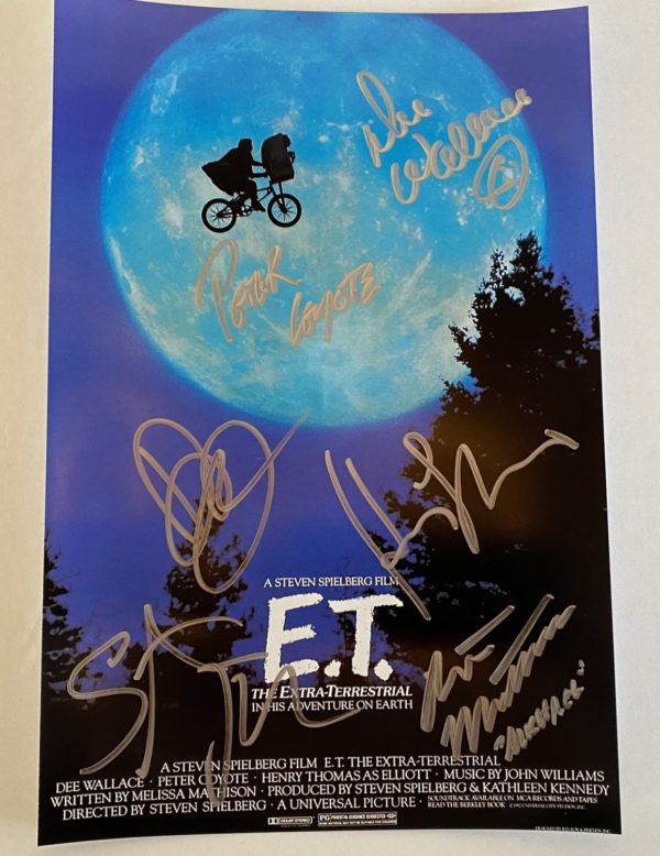 E.T. The Extra Terrestrial cast signed photo Barrymore Prime Autographs - Top Celebrity Signatures Celebrity Signatures