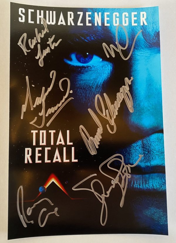 Total Recall cast signed autographed photo Schwarzenegger Prime Autographs - Top Celebrity Signatures Celebrity Signatures