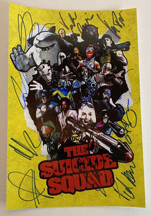 The Suicide Squad 2 cast signed autograph 8×12 photo Robbie Prime Autographs - Top Celebrity Signatures Celebrity Signatures