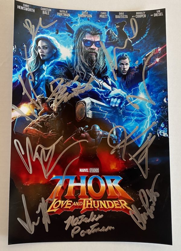 Thor Love and Thunder cast signed autographed 8×12 photo Prime Autographs - Top Celebrity Signatures Celebrity Signatures