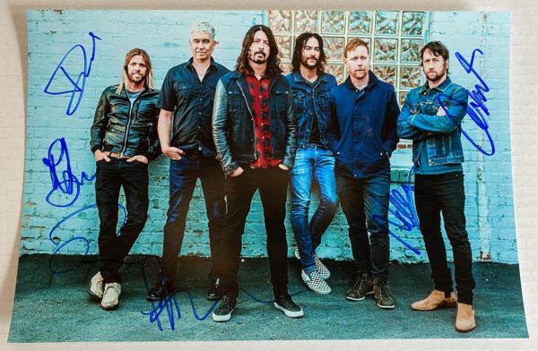 Foo Fighters band signed autographed 8×12 photo Dave Grohl Taylor Hawkins autographs Prime Autographs - Top Celebrity Signatures Celebrity Signatures