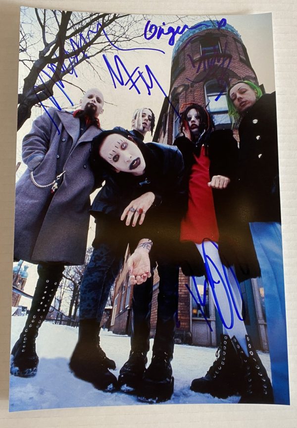 Marilyn Manson original band signed autographed 8×12 photo photograph Brian Warner autographs Prime Autographs - Top Celebrity Signatures Celebrity Signatures