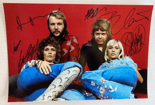 ABBA band signed autographed 8×12 photo Agnetha Faltskog photograph autographs Prime Autographs - Top Celebrity Signatures Celebrity Signatures