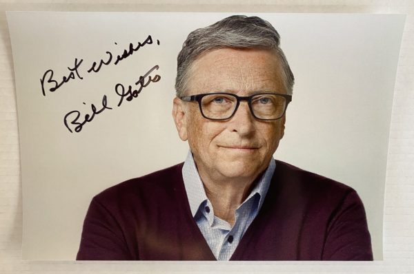 Bill Gates Microsoft CEO signed autograph 8×12 photo Prime Autographs - Top Celebrity Signatures Celebrity Signatures