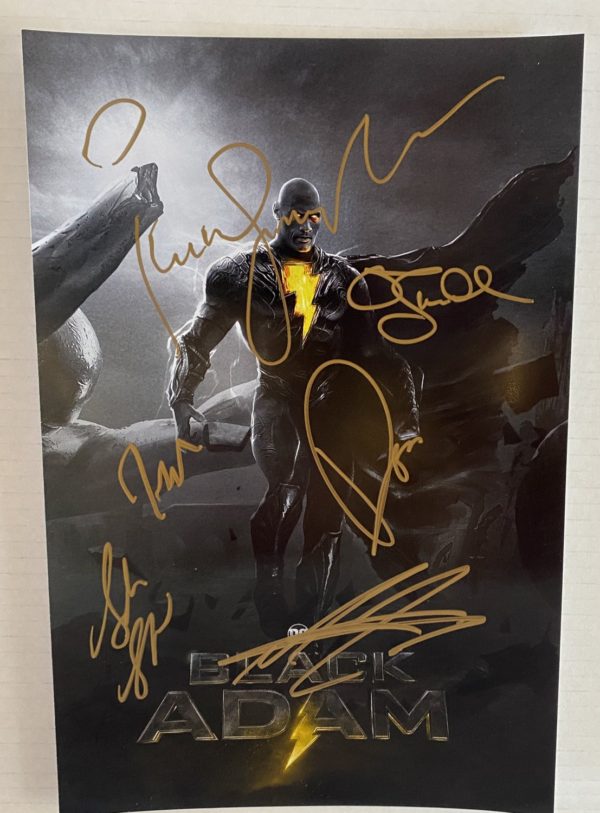 Black Adam cast signed autographed 8×12 photo Rock Johnson Prime Autographs - Top Celebrity Signatures Celebrity Signatures