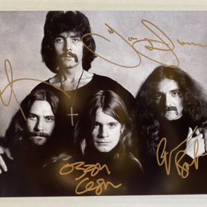 Black Sabbath band signed autographed 8×12 photo Ozzy Osbourne autographs photograph Prime Autographs - Top Celebrity Signatures Celebrity Signatures