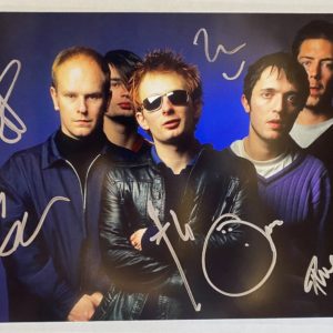 Radiohead band signed autographed 8×12 photo Thom Yorke autographs Prime Autographs - Top Celebrity Signatures Celebrity Signatures