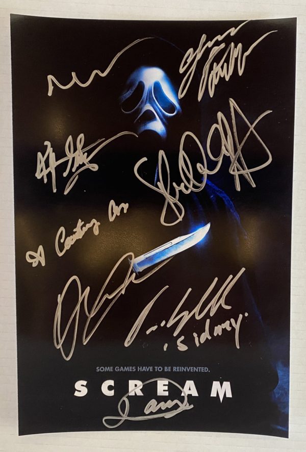 Scream 5 cast signed autographed 8×12 photo Neve Campbell Prime Autographs - Top Celebrity Signatures Celebrity Signatures