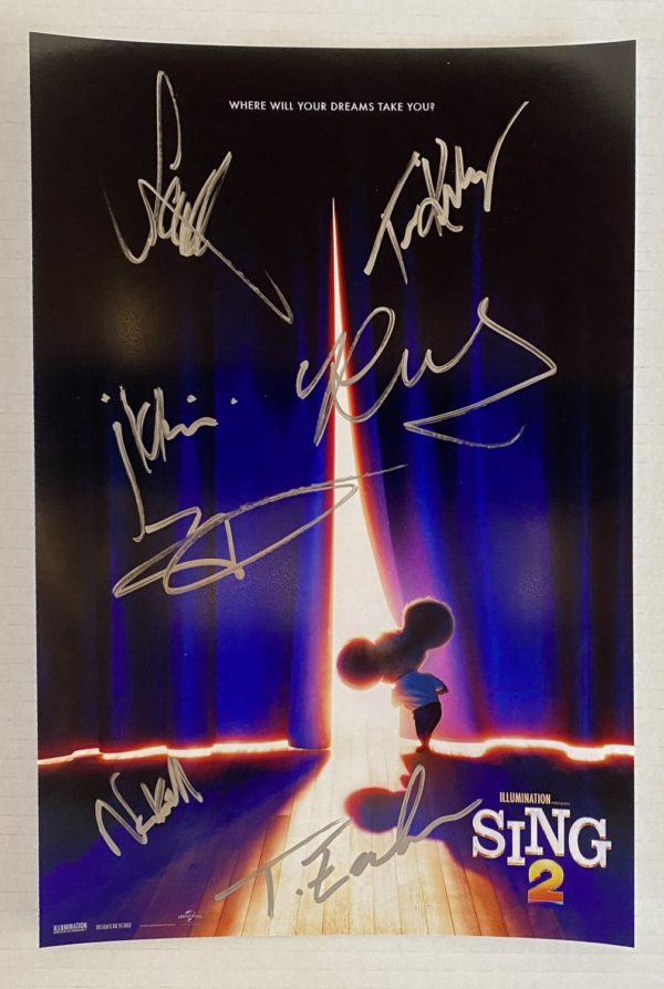 Sing 2 cast signed autograph photo Johansson McConaughey Prime Autographs - Top Celebrity Signatures Celebrity Signatures