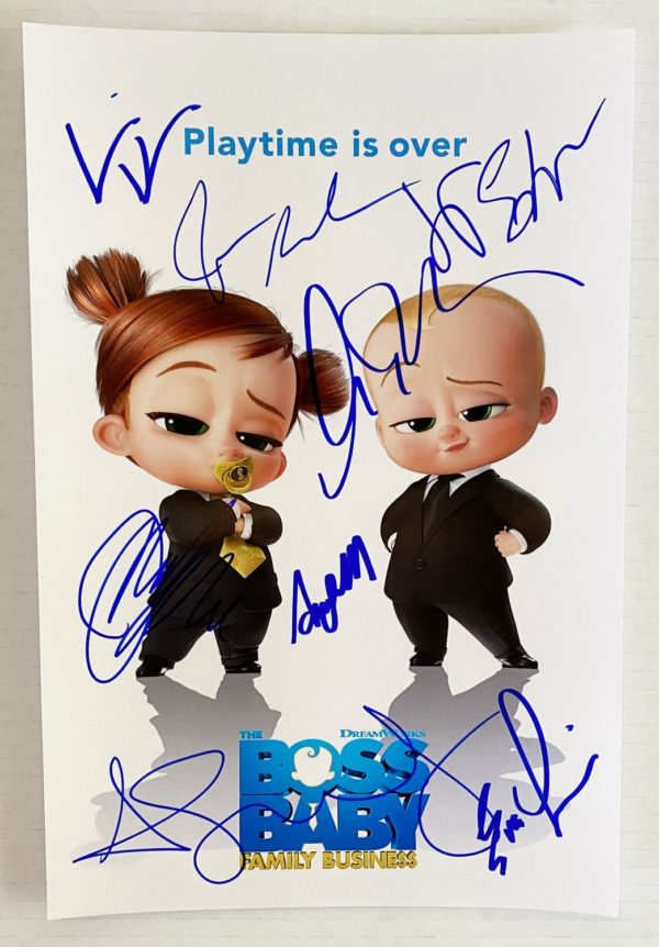 The Boss Baby Family Business cast signed autograph photo Prime Autographs - Top Celebrity Signatures Celebrity Signatures