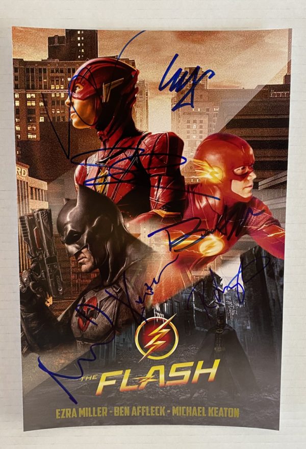 The Flash cast signed autographed 8×12 photo Miller Affleck Prime Autographs - Top Celebrity Signatures Celebrity Signatures