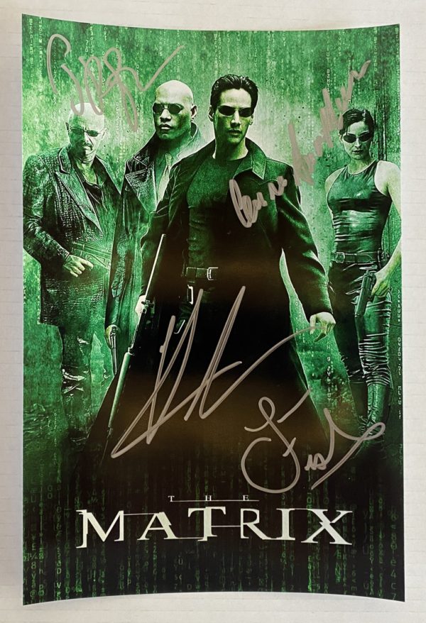 The Matrix 1999 cast signed autographed 8×12 photo Reeves Prime Autographs - Top Celebrity Signatures Celebrity Signatures