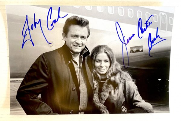 Johnny Cash June Carter Cash dual signed autographed 8×12 photo photograph Walk The Line Prime Autographs - Top Celebrity Signatures Celebrity Signatures