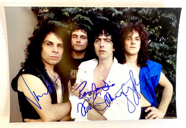 Ronnie James Dio band signed autographed 8×12 photo photograph Vivian Campbell Prime Autographs - Top Celebrity Signatures Celebrity Signatures