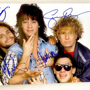 Eddie Van Halen band signed autographed 8×12 photo Sammy Hagar autographs Prime Autographs - Top Celebrity Signatures Celebrity Signatures