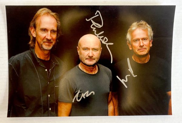 Genesis band signed autographed 8×12 photo Phil Collins autographs photograph Prime Autographs - Top Celebrity Signatures Celebrity Signatures