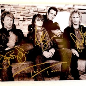 Bon Jovi band signed autographed 8×12 photo Jon photograph autographs Prime Autographs - Top Celebrity Signatures Celebrity Signatures