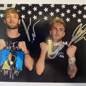 Logan Paul Jake Paul dual signed autograph 8×12 photo Prime Autographs - Top Celebrity Signatures Celebrity Signatures