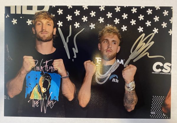 Logan Paul Jake Paul dual signed autograph 8×12 photo Prime Autographs - Top Celebrity Signatures Celebrity Signatures