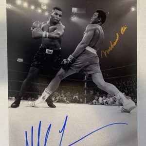 Muhammad Ali Mike Tyson dual signed autographed 8×12 photo Prime Autographs - Top Celebrity Signatures Celebrity Signatures