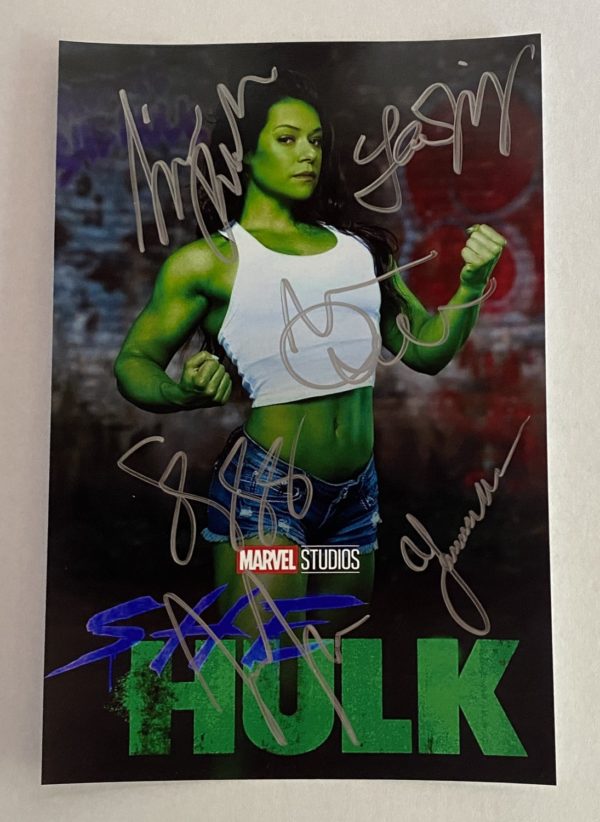 She-Hulk cast signed autographed 8×12 photo Maslany Ruffalo Prime Autographs - Top Celebrity Signatures Celebrity Signatures