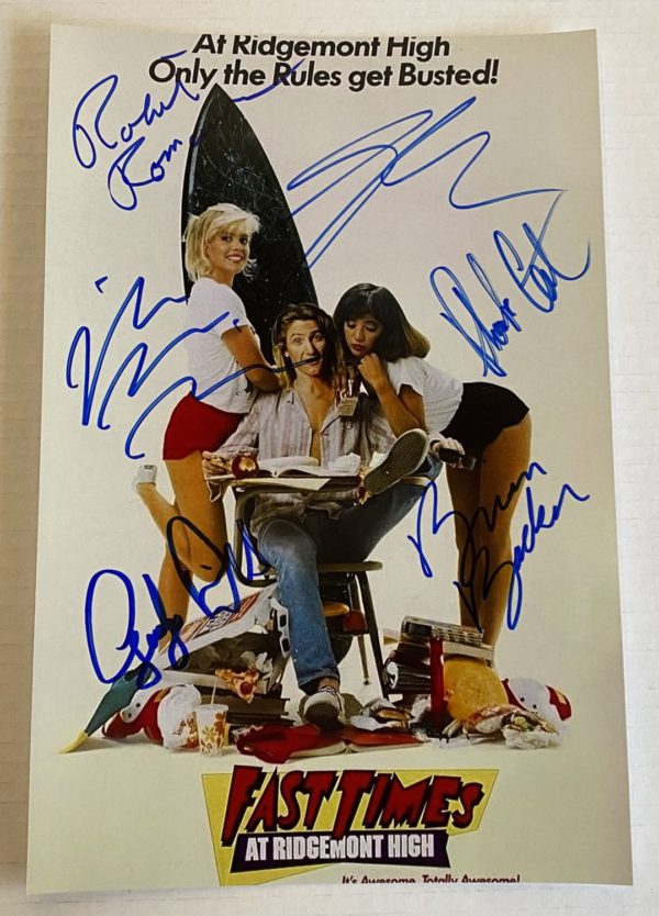 Fast Times at Ridgemont High cast signed autograph 8×12 Penn Prime Autographs - Top Celebrity Signatures Celebrity Signatures