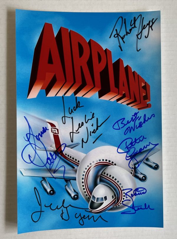 Airplane! cast autograph 8×12 photo Nielsen Hays Airplane Prime Autographs - Top Celebrity Signatures Celebrity Signatures