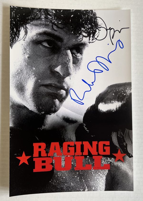 Raging Bull cast autograph 8×12 photo Robert De Niro Pesci Prime Autographs - Top Celebrity Signatures Celebrity Signatures