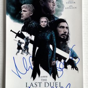 The Last Duel cast signed autograph 8×12 Damon Comer Prime Autographs - Top Celebrity Signatures Celebrity Signatures