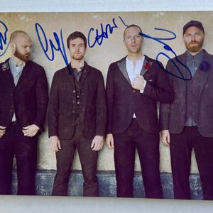 Coldplay full band signed autographed 8×12 photo Chris Martin autographs Prime Autographs - Top Celebrity Signatures Celebrity Signatures