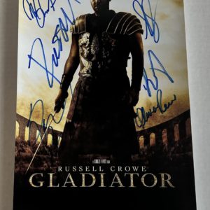Gladiator cast signed autograph 8×12 photo Crowe Phoenix Prime Autographs - Top Celebrity Signatures Celebrity Signatures