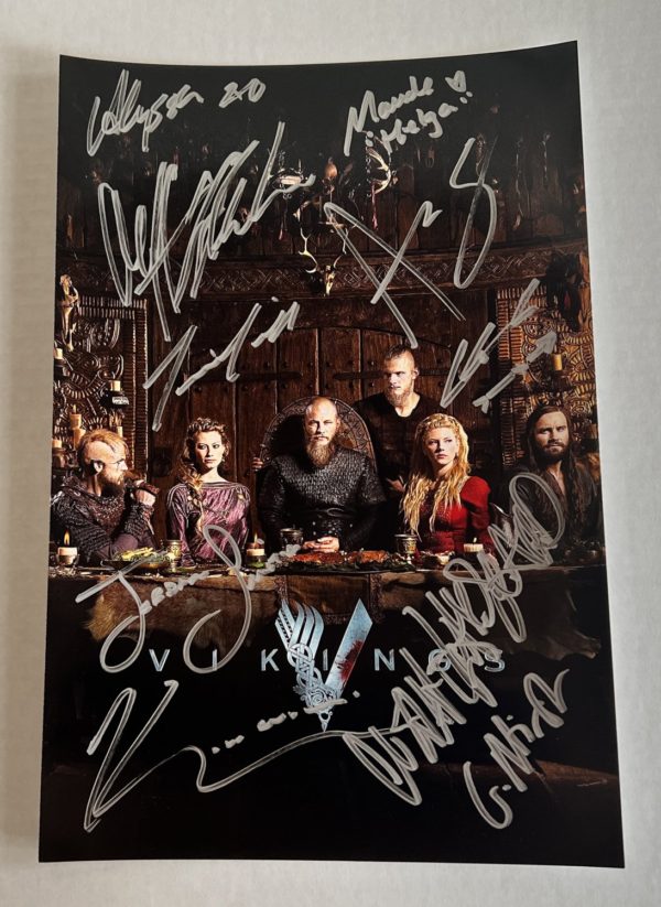 Vikings cast signed autographed 8×12 photo Fimmel Winnick Prime Autographs - Top Celebrity Signatures Celebrity Signatures
