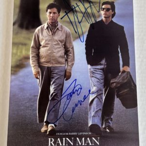 Rain Man cast autograph 8×12 photo Cruise Dustin Hoffman Prime Autographs - Top Celebrity Signatures Celebrity Signatures