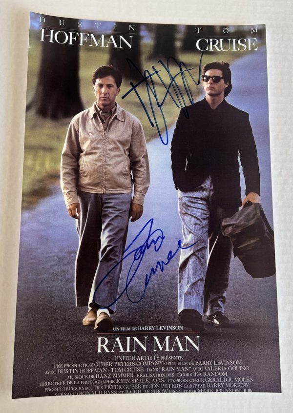 Rain Man cast autograph 8×12 photo Cruise Dustin Hoffman Prime Autographs - Top Celebrity Signatures Celebrity Signatures