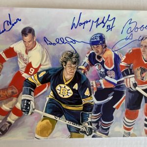 Wayne Gretzky Bobby Orr Gordie Howe Hull signed autograph Prime Autographs - Top Celebrity Signatures Celebrity Signatures
