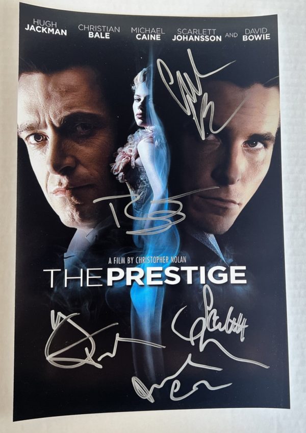 The Prestige cast autograph 8×12 photo Bale Hugh Jackman Prime Autographs - Top Celebrity Signatures Celebrity Signatures